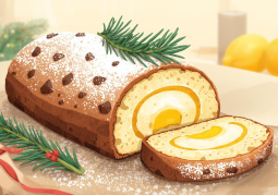 Bûche citron insert fruits rouges